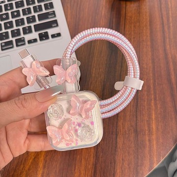 新款💖 iPhone數據線保護套 40w 適用蘋果17手機iphone16promax快充15殼充電器保護套14