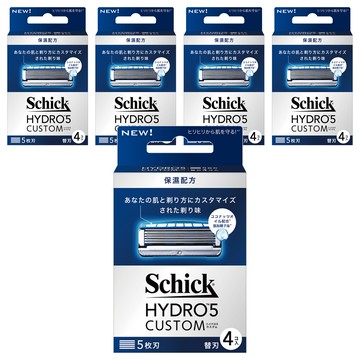 Schick 舒適牌 水次元5辨型刮鬍刀片 保濕  4片  5盒