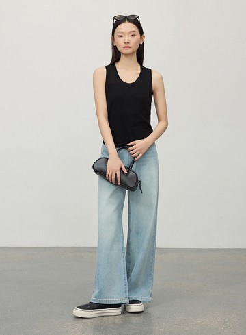 慵懶感微透天絲背心