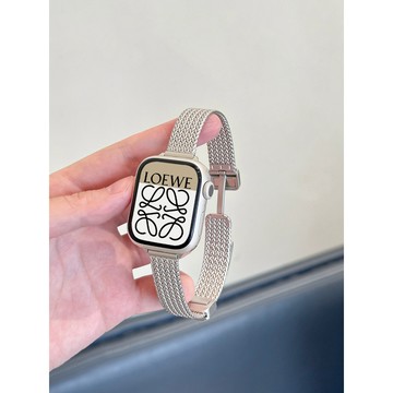 麥穗折疊扣錶帶 磁吸錶帶 蘋果手錶 適用Apple Watch S11 S10 S9 SE 46mm 42mm 女士錶帶