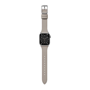 Apple Watch 銀河灰 平紋珍藏 真皮 皮革 手錶 錶帶