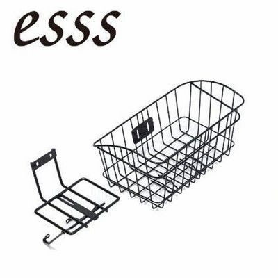esss（エス） LC-ATB ワイヤーカゴ BK セット/ 自転車用カゴ＋キャリア