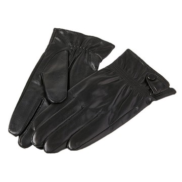 觸控手套真皮手套-防風搭扣山羊皮加絨男手套73wm15【獨家進口】【米蘭精品】