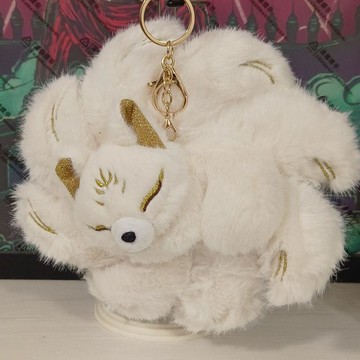 新品超萌絕美九尾狐毛絨玩偶高顏值公仔裝飾掛件送閨蜜禮物