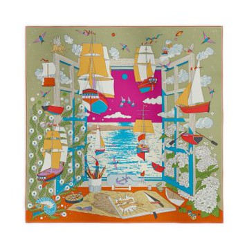 愛馬仕Hermes絲巾L Esprit s Envole scarf( 90公分）