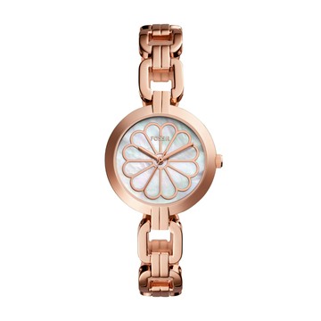 Kerrigan 簡約氣質珍珠母貝女錶 玫瑰金色不鏽鋼錶帶 32MM BQ5013