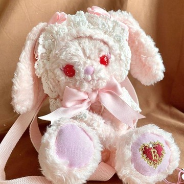 🍀臺灣出貨🍀國內非正日本BABY粉白奶茶熊熊貓限定bbd兔熊中號斜挎包l