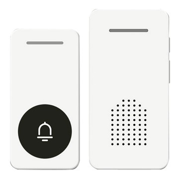 Couselect 家用超遠距離智能無線門鈴 一拖一 按鈕 + 響鈴 + 說明書 + 請按門鈴貼 + 螺絲套裝 + 雙面膠 黑色  1組