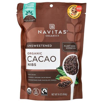 Navitas Organics, 有機可可碎，未增甜，16 盎司（454 克）