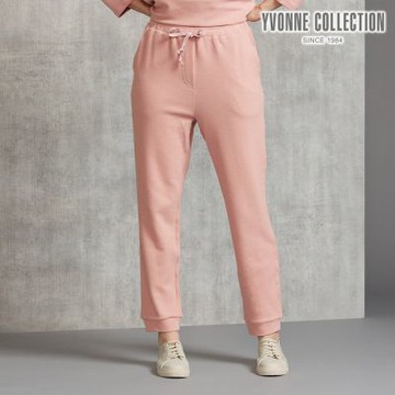 YVONNE 以旺傢飾 華夫格長褲-薔薇粉(M/L)