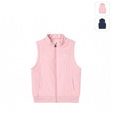 【FILA】KIDS 孩童款 鋪棉背心-復古粉 1VEZ-8416-PK