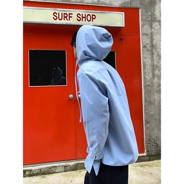 MRCYC痞帥小眾設計感襯衫男春季新款韓系寬松高級感連帽襯衣外套