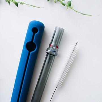 好玻 GOODGLAS 霧林造型玻璃吸管 帝雉
