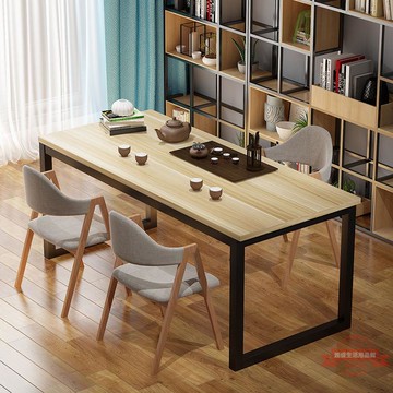 辦公茶臺一體桌茶桌椅組合易實木小型泡茶功夫茶桌子辦公室會客