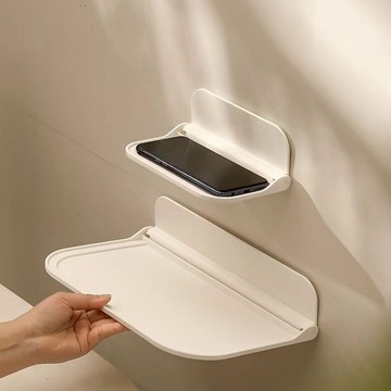 【現貨】墻上置物架 免釘置物架 墻壁置物架 客廳置物架 廚房置物架 浴室置物架 可折疊置物架 不打孔置物架 多用途置物架