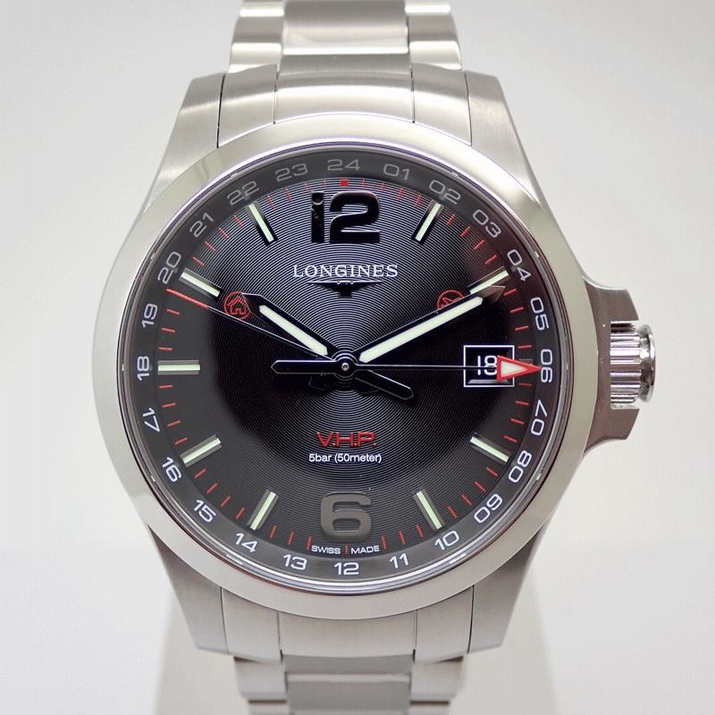 ロンジン コンクエスト V.H.P GMT L3.718.4.56.6【美品】メンズ 腕時計 LONGINES クォーツ 正規店購入品 送料無料！！  | LINEブランドカタログ