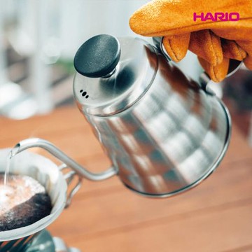 【HARIO】V60戶外旅行露營登山用不鏽鋼迷你雲朵手沖細口壺 500ml O-VKB-70-HSV  (可直火金屬細嘴手沖壺 戶外露營系列)