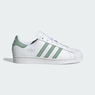 Adidas 愛迪達 Superstar [IG4541] 女 休閒鞋 貝殼鞋 舒適 白 綠