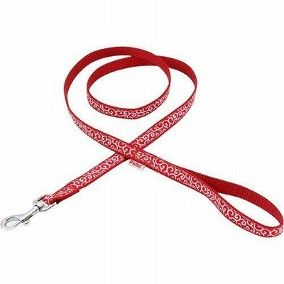 【在庫処分品】ペティオ　犬雅　唐草リード　SSサイズ　５ｋｇまでの超小型犬用　サイズ：１０ｍｍ×１２０ｃｍ　レッド
