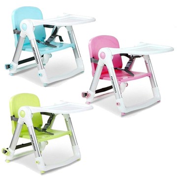 加贈杯架【英國 Apramo Flippa】QTI可攜式兩用兒童餐椅-黑灰/紅/糖果綠/糖果粉/紫羅蘭/湖水青