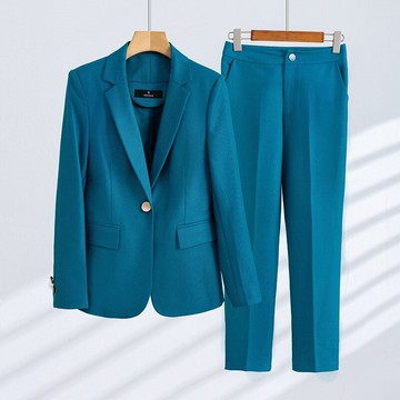 現貨+預購 西裝套裝兩件套-春秋外套純色長褲女職業西裝3色74ct26【獨家進口】【米蘭精品】