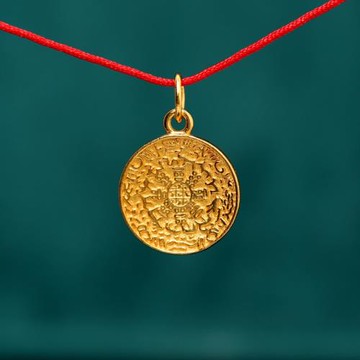 925純銀鍍金九宮八卦圖十二生肖輪回吊墜DIY鎖骨項鏈手鏈銀飾掛墜