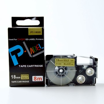 KL-180標簽紙XR-18GD金底黑字18mm KL-820標簽機色帶打印紙