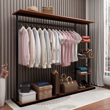 免運 開立發票 簡易衣櫃 衣帽架落地臥室掛衣架家用北歐式室內組合簡易衣服收納置物架網紅 快速出貨