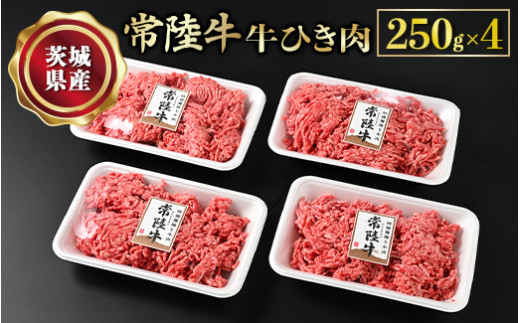 牛ひき肉 250g×4 合計1kg 牛肉 お肉 挽肉 ひき肉 4パック ハンバーグ メンチカツ