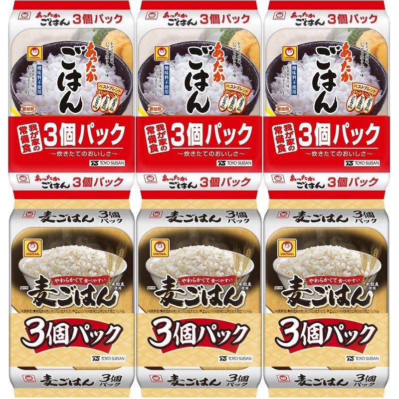 セット商品マルちゃん 白ご飯麦ごはんアソート(あったかごはん 3個パック×3個 麦ごはん 3個パック×3個)