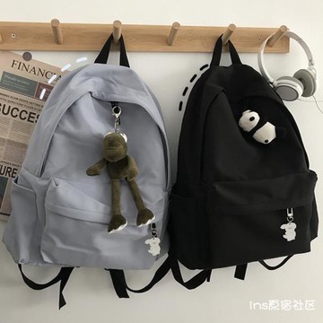 韓國ins風大容量韓版簡約百搭無印書包大學生日系原宿背包雙肩包