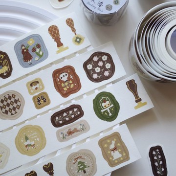 壹洱二號店新品現貨輕復古鹽繫手賬【火漆】PET和紙膠帶貼紙