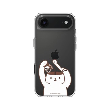 iPhone Air Clear Case（相機按鈕） 透明 - 白白日記 Darylhochi - I NEED COFFEE!