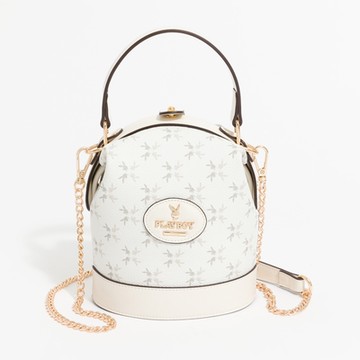 PLAYBOY - 鍊帶萬用小包  White Bunny系列 - 米白色