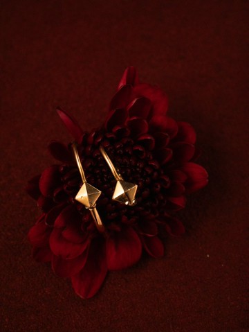 1920s 法國 裝飾藝術時期 FIX立體菱形耳針