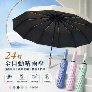 現貨隔日到貨🔥24骨/ 60骨強力抗風🔥黑膠自動傘 自動傘 24骨 遮陽傘 輕量傘 摺疊傘 雨傘 陽傘 折疊傘