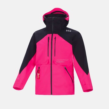 HELLY HANSEN SNOWBOARD 拼接設計滑雪外套 桃/黑 - 2XL