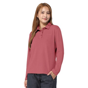 【Takaka】女經典POLO領保暖衣『玫瑰粉』Z54021 戶外 露營 登山 健行 休閒 時尚 保暖 POLO衫 長袖 上衣