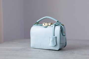 【切線派】杜勒斯手工口金包女士医生包真皮斜挎包手提小方包迷你