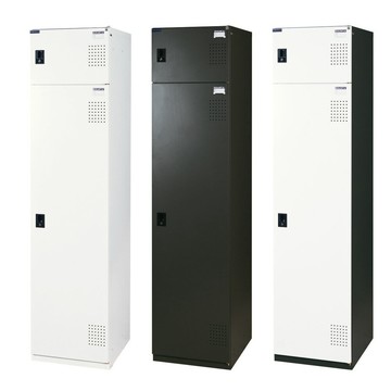 DAHFU 大富 KD 雙門 多用途置物櫃 W450xD510xH1800mm 白色/鐵灰 /個 KD-45-5186 I/H