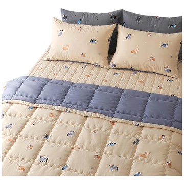 LaMonte 小狗圖案四季被 米色  四季被 + 保潔墊 + 枕套  四季被 160 x 200cm + 保潔墊 110 x 200cm + 枕套 50 x 70cm