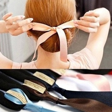 韓國最新海綿寶寶 蝴蝶結綁帶丸子頭海綿盤髮器 DIY髮器 髮包
