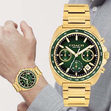 COACH Charter 三眼計時手錶 男錶 中性錶 父親節送禮推薦-39mm CO14602738