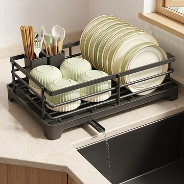 ??快速出貨?? 公司貨 碗筷瀝水架多功能廚房碗碟碗盤收納架臺面置物瀝水架水槽置物架