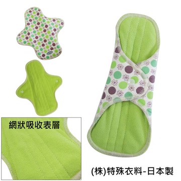 【感恩使者】輕微失禁布護墊 U0518-網狀親膚層/少量型(吸收量15cc) -綠色 銀髮族輕微漏尿困擾 日本製