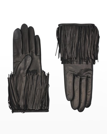 Lena Fringe Leather Gloves