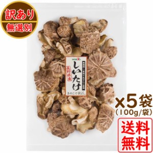 干し椎茸 国産 訳あり 500g 送料無料 (100gx5袋 どんこ 椎茸 しいたけ 菌床 乾燥 シイタケ 長野県産)