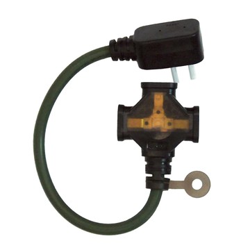 PowerWork 動力工廠 1對3座耐熱動力軟線 CT-203IG  0.3m  軍綠  1條