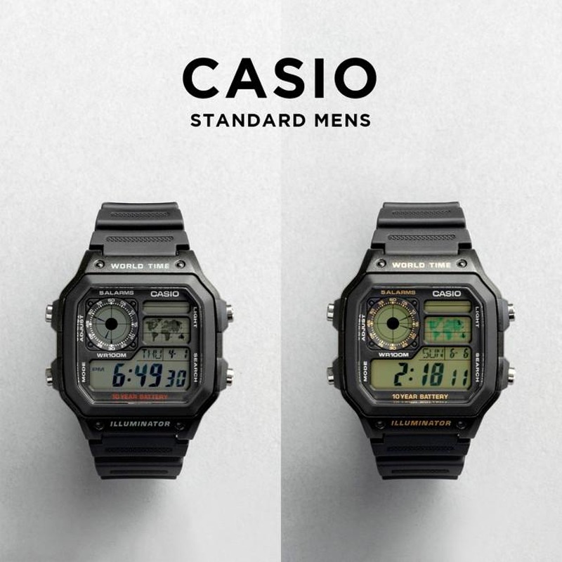 並行輸入品 10年保証 CASIO STANDARD MENS カシオ スタンダード AE-1200WH 腕時計 時計 ブランド メンズ チープカシオ  チプカシ デジタル | LINEブランドカタログ