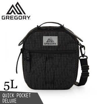 【GREGORY 美國 5L QUICK POCKET DELUXE斜背包《夜光黑》】155618/側背包/休閒包